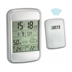 Reloj y estación meteorológica
