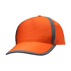 Gorra 5 paneles ribetes reflectantes