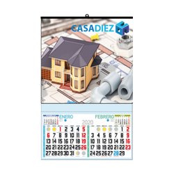 Calendario De Pared Faldilla Bimensual
