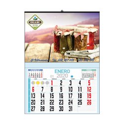 Calendario De Pared Faldilla Mensual Con  Notas