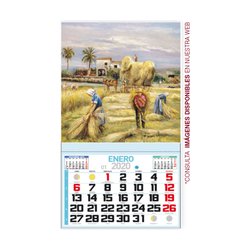 Calendario De Pared Mensual Lámas De Serie