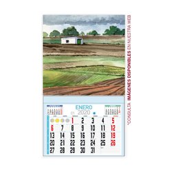 Calendario De Pared Mensual Notas Láminas De Serie