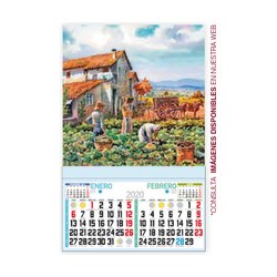 Calendario De Pared Bimensual Láminas De Serie