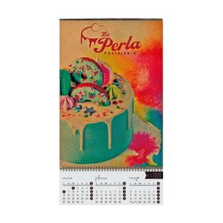 Calendario Pared Kraft Trimestral