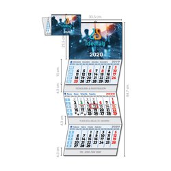 Calendario De Pared Faldilla 3 Meses Vista Nacional