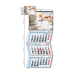 Calendario De Pared Faldilla 3 Meses Vista  Nacional