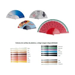 Abanico varilla plástico