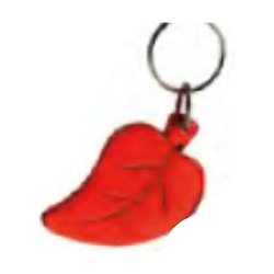 Llavero hoja medidas de impresión: 2x2 cms. medidas: 5x3,5x0,5 mm. cantidad mínima: 1000 udes.