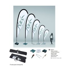 Fly banner modelo lágrima 245 cm