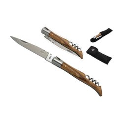 Navaja laguiole mango madera con funda